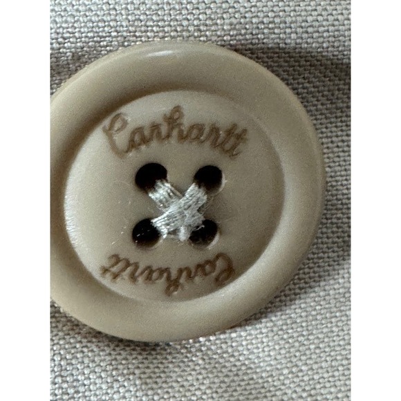 Carhartt For Women Khaki Cotton Utility Jacket Full Button Front Pockets XL - Picture 9 of 11